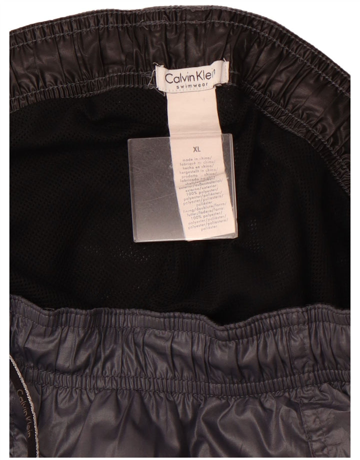 CALVIN KLEIN Pantaloncini da bagno grafici da uomo XL Poliestere grigio