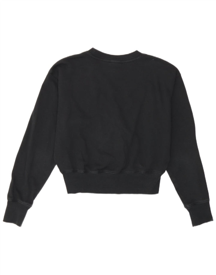 Felpa con grafica corta da donna Champion UK 14 cotone nero medio