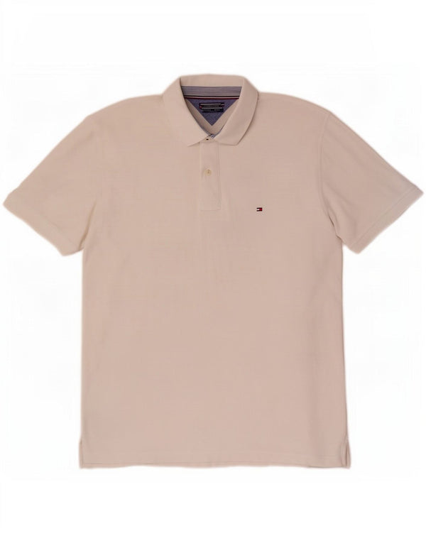 Polo da uomo vestibilità regolare Tommy Hilfiger 2XL cotone bianco