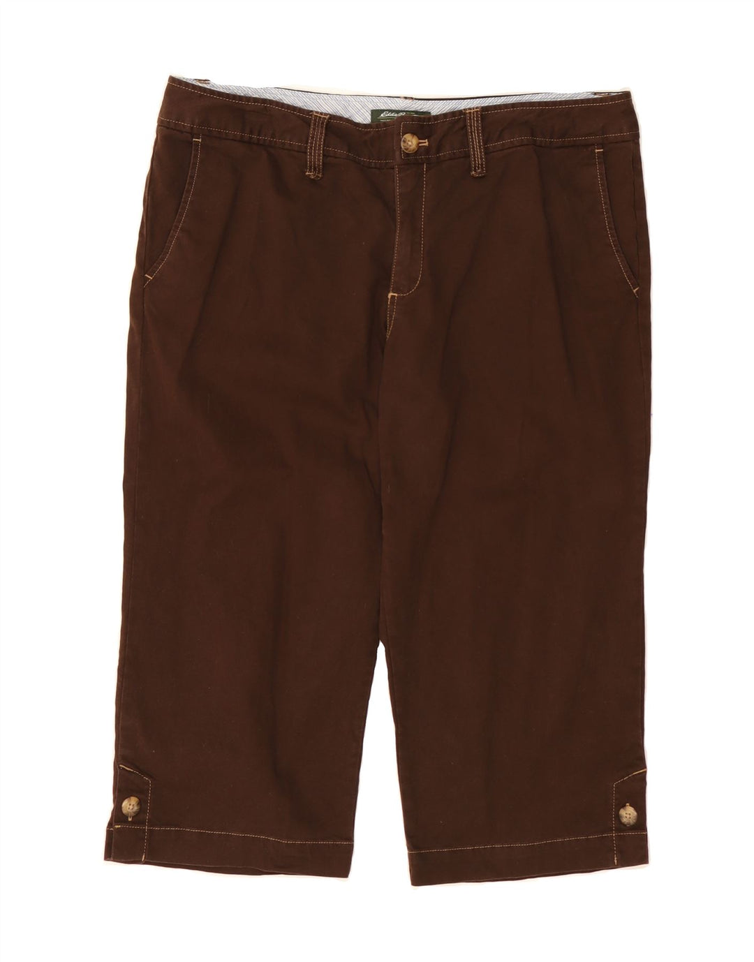 EDDIE BAUER Womens Straight Capri Trousers US 16 2XL W38 L19 Brown Cotton Vintage Eddie Bauer and Second-Hand Eddie Bauer from Messina Hembry 