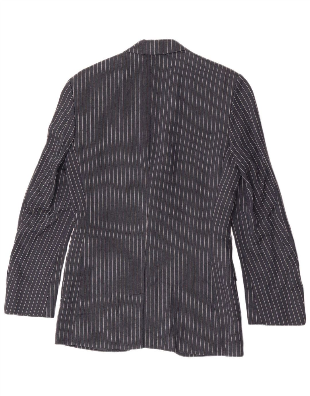 Giacca blazer a 2 bottoni da uomo Marks & Spencer UK 34 XS gessato blu navy
