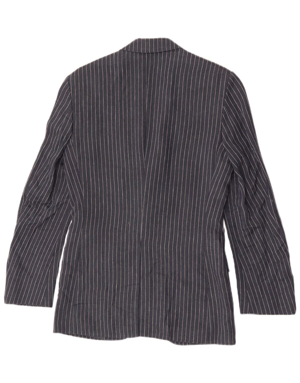 Giacca blazer a 2 bottoni da uomo Marks & Spencer UK 34 XS gessato blu navy