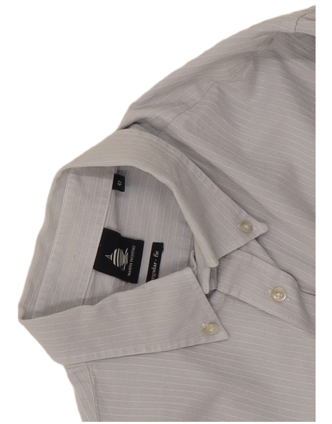 Marina Yachting Camicia da uomo vestibilità regolare taglia 42 grande gessato grigio