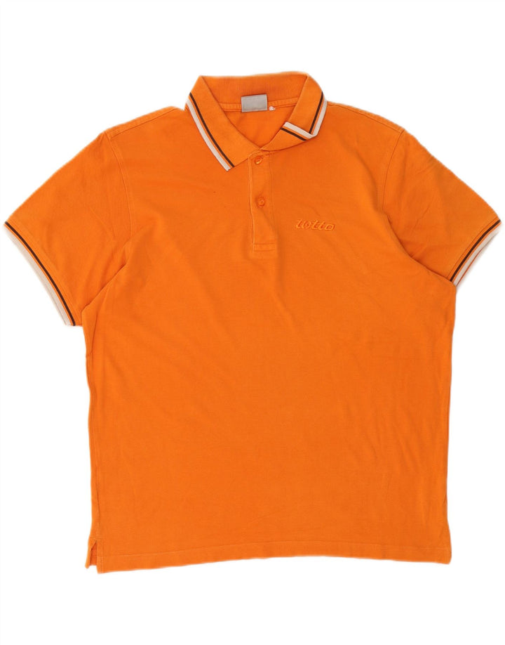 Polo da uomo LOTTO Large in cotone arancione