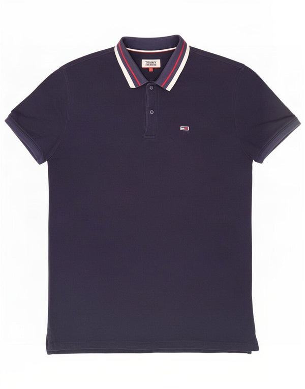 Polo da uomo Tommy Hilfiger grande a righe blu navy