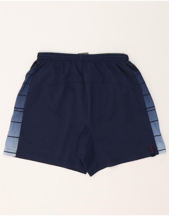 Pantaloncini sportivi da uomo Umbro Large in poliestere color block blu navy