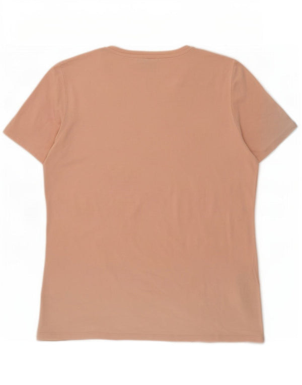 T-shirt grafica da donna Liu Jo Top UK 14 grande cotone rosa