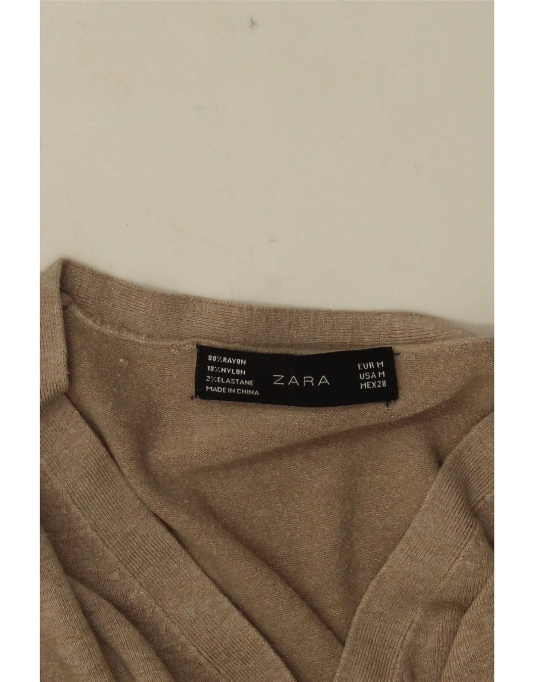 Maglione Zara da donna con scollo a V UK 12 Grigio medio