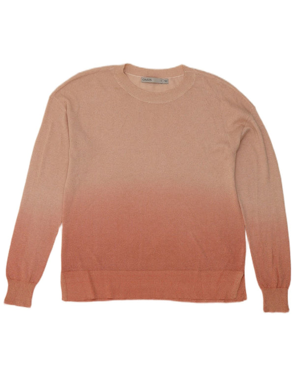 Maglione maglione girocollo da donna Oasis UK 10 Small Pink Colourblock