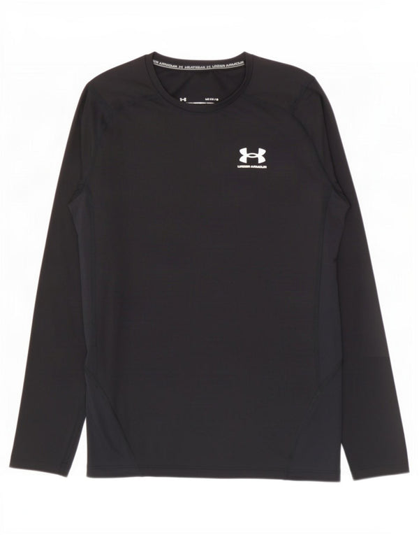 Under Armour Mens Heat Gear Top manica lunga grande poliestere nero