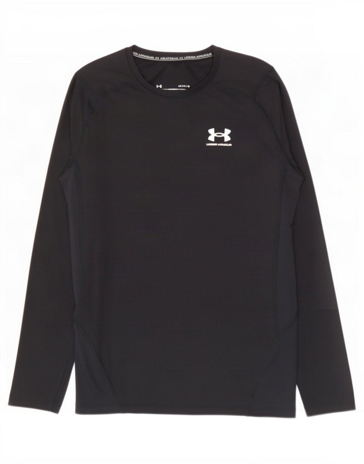 Under Armour Mens Heat Gear Top manica lunga grande poliestere nero