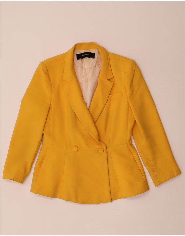 Giacca blazer doppiopetto da donna Zara UK 14 grande gialla