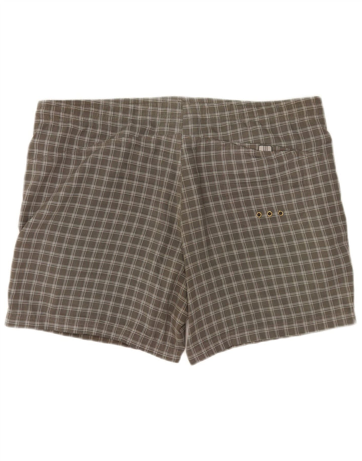 Pantaloncini da bagno Adidas da uomo in poliestere a quadri grigio medio