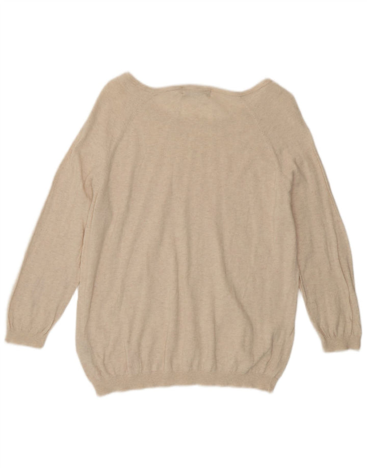 Maglione maglione con scollo a barca da donna Marks & Spencer UK 16 grande Beige