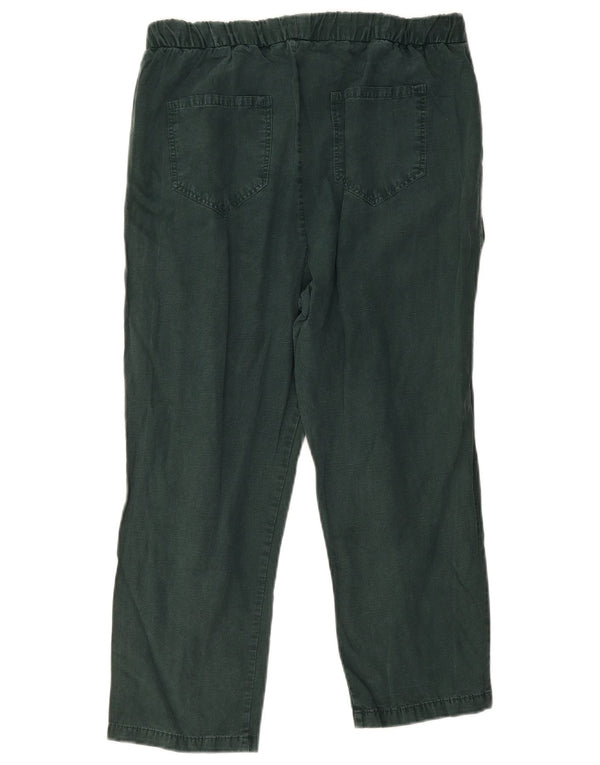 Pantaloni casual dritti da donna Zara grandi W30 L32 Lyocell verde