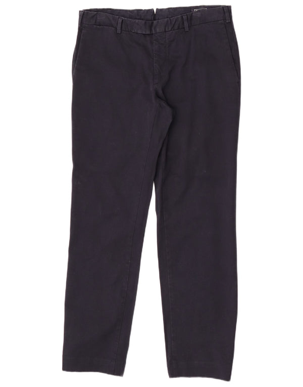Pantaloni chino dritti da uomo Polo Ralph Lauren W33 L30 cotone blu navy