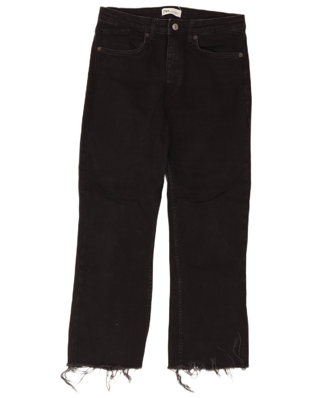 Jeans corti a vita alta da donna Zara EU 40 medio W30 L25 neri