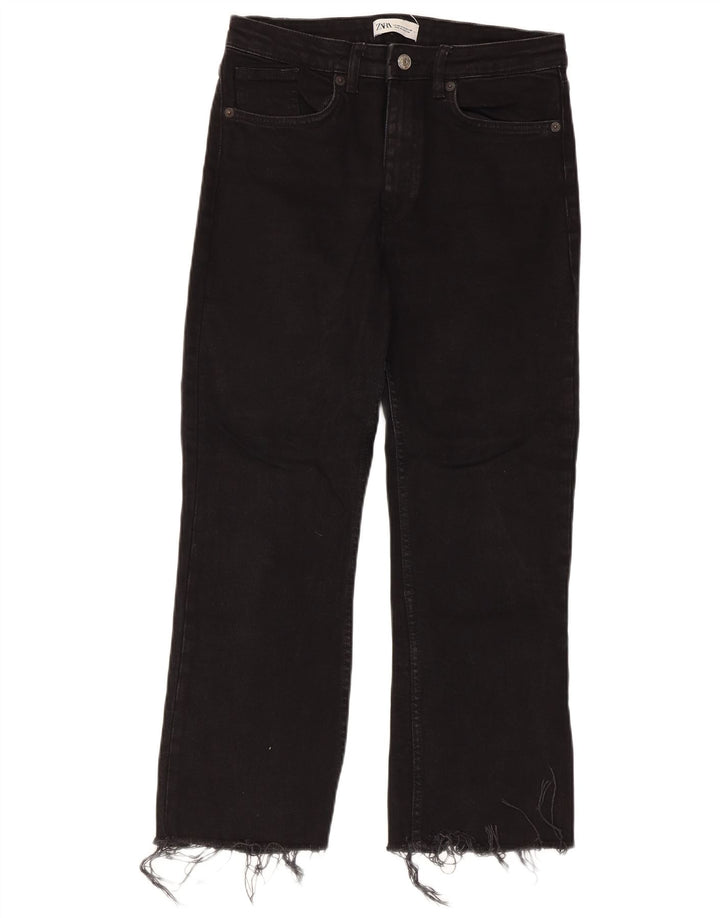 Jeans corti a vita alta da donna Zara EU 40 medio W30 L25 neri