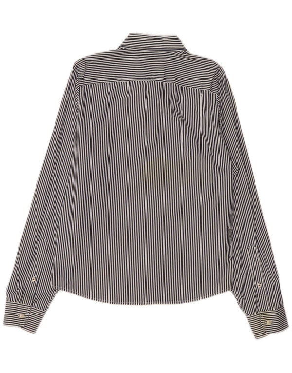 Camicia Hollister da uomo XL in cotone gessato blu navy