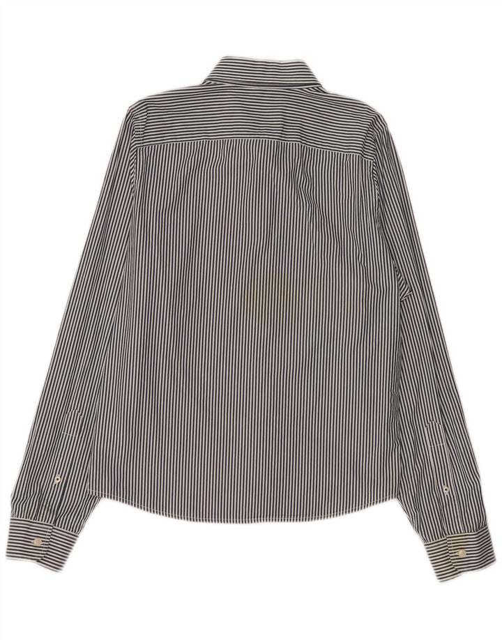 Camicia Hollister da uomo XL in cotone gessato blu navy