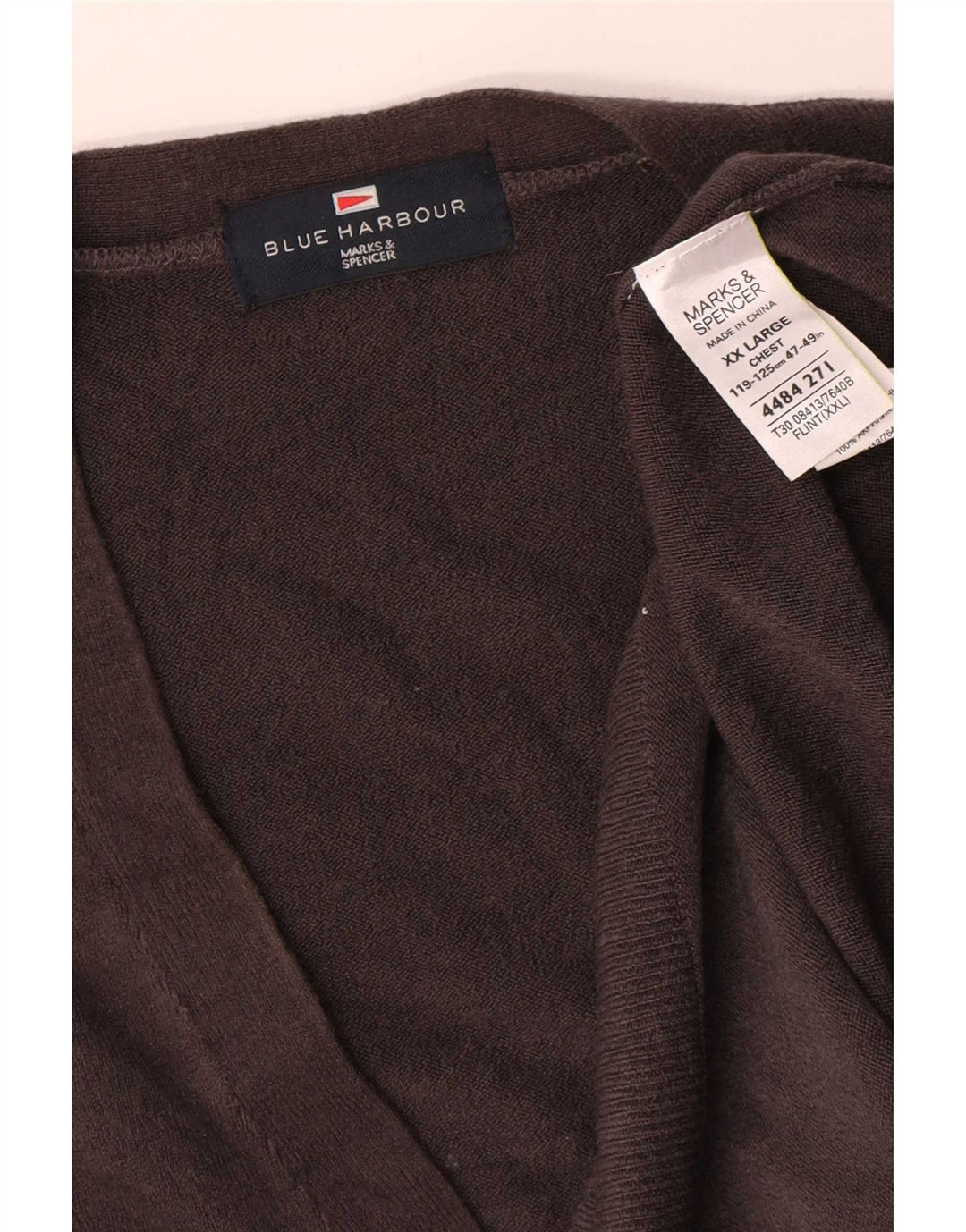 Maglione cardigan Harbour blu da uomo Marks & Spencer 2XL grigio acrilico