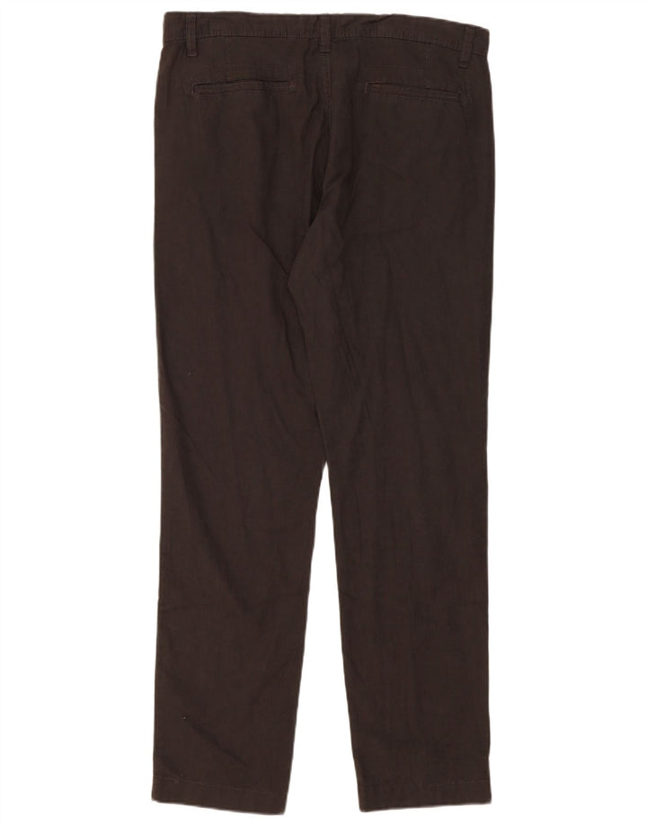 Pantaloni cargo slim da uomo di Dack grandi W34 L32 lino grigio