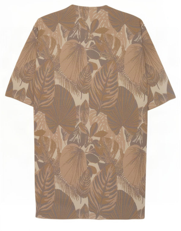 Abito tenda oversize da donna Zara con maniche a 3/4 UK 10 piccolo beige floreale