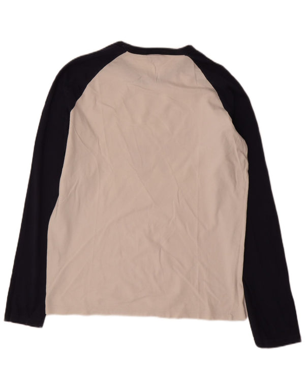 Levi's Top grafico da uomo a maniche lunghe in cotone bianco piccolo