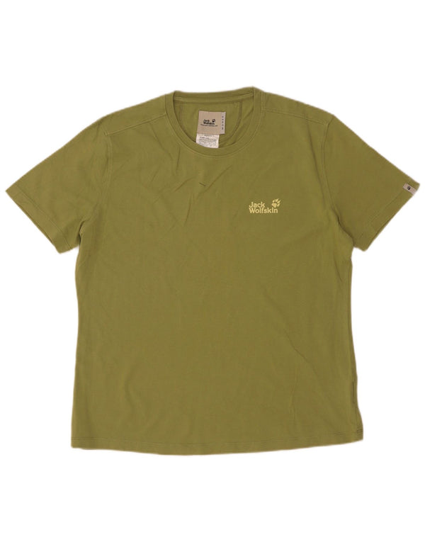 T-shirt da donna Jack Wolfskin Top UK 18 XL cotone kaki