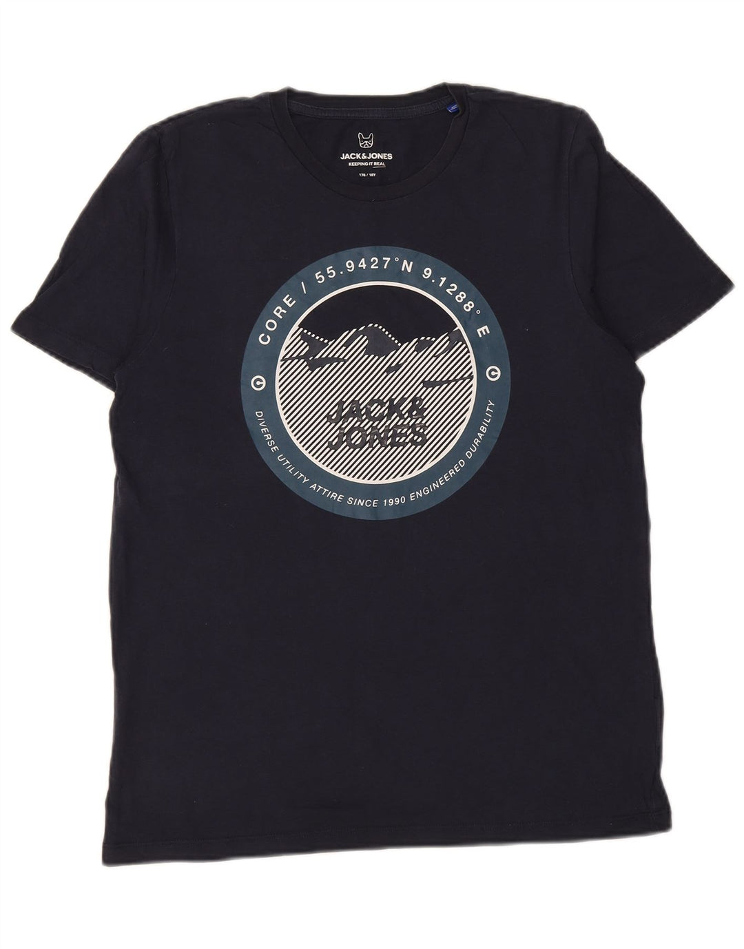 Maglietta Jack & Jones da ragazzo Core Graphic 15-16 anni Blu navy