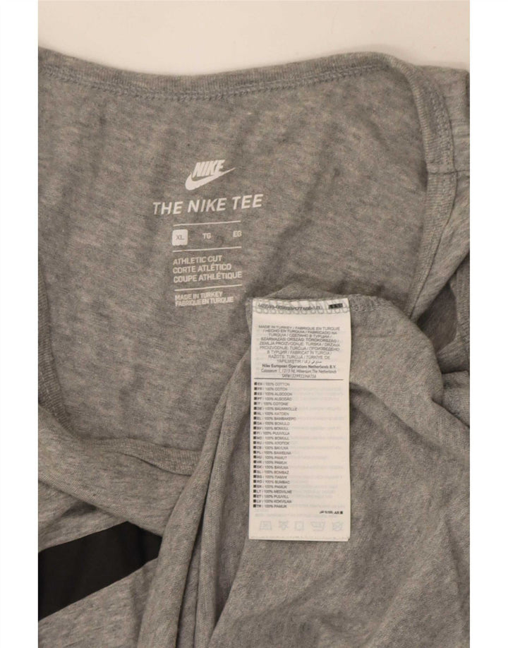 Canotta grafica Nike da uomo con taglio atletico XL in cotone grigio