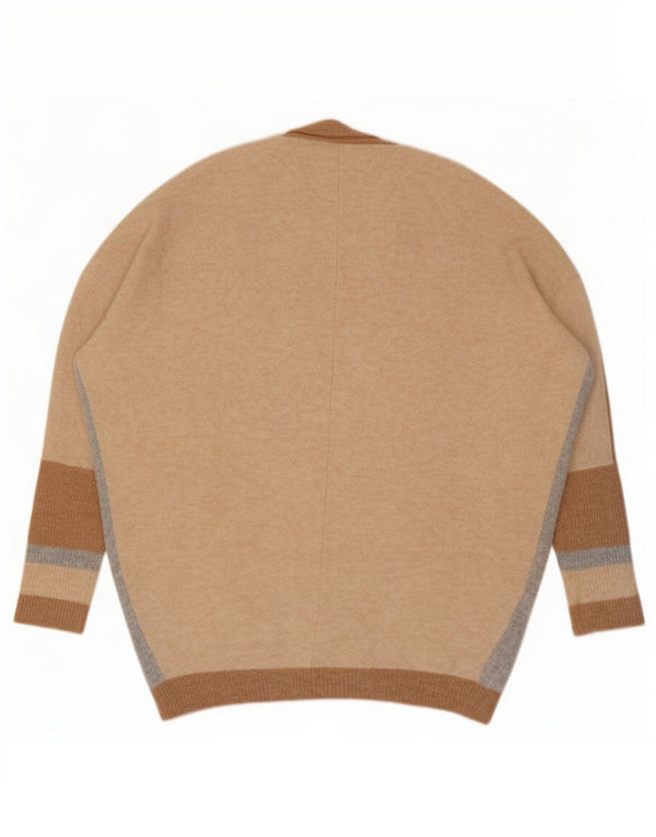 Maglione cardigan oversize da donna Marks & Spencer UK 10 piccolo Beige