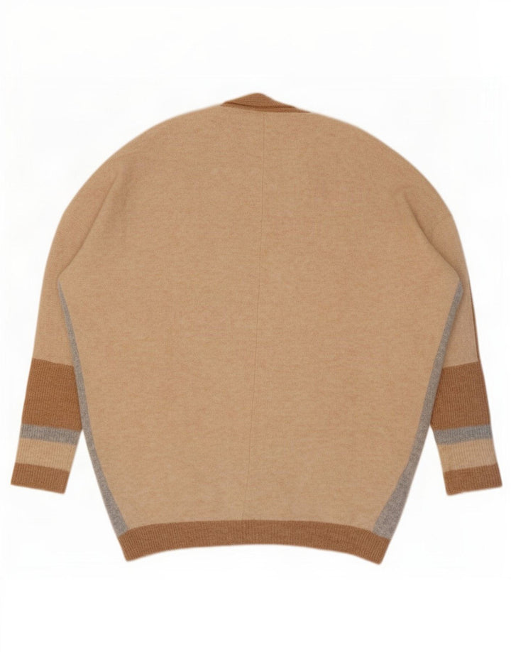Maglione cardigan oversize da donna Marks & Spencer UK 10 piccolo Beige