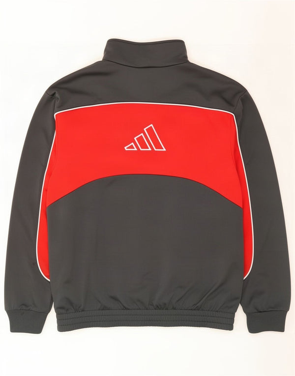 Giacca da ginnastica grafica da uomo Adidas UK 36/38 Small Grey Colourblock