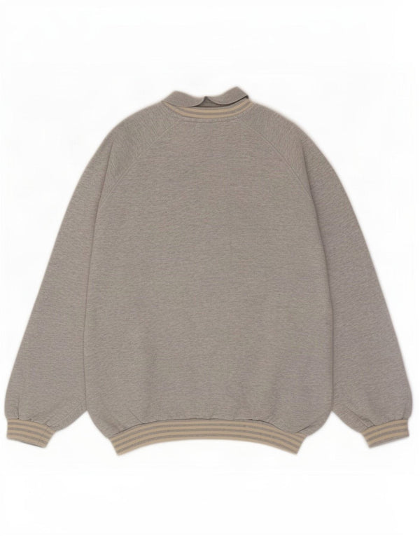 Felpa da uomo con collo alto Best Company, grande, in cotone grigio