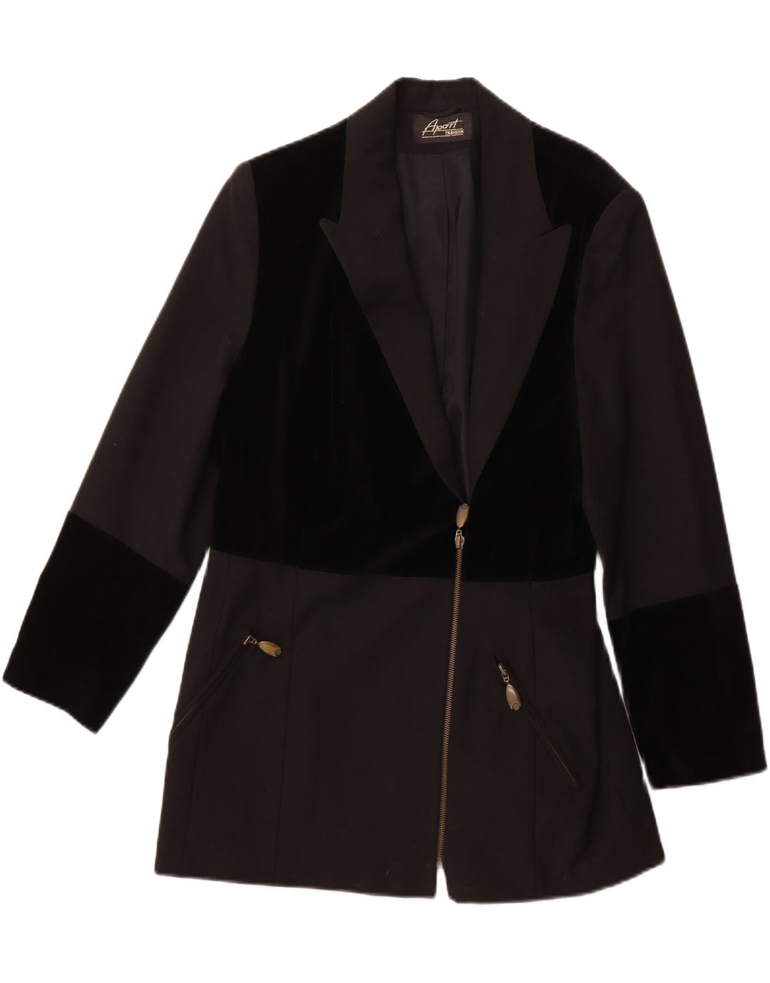 Giacca blazer lunga da donna Apart UK 14 poliestere nero medio