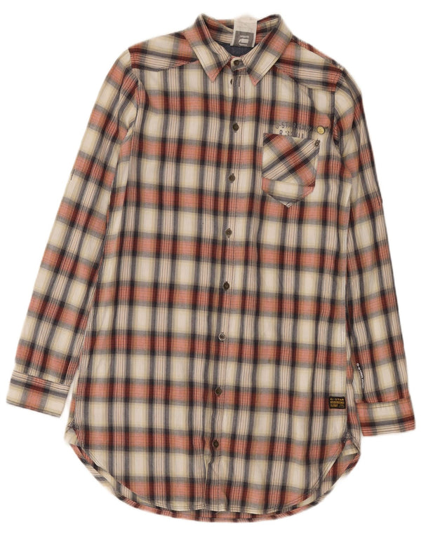Abito camicia da donna G-Star UK 10 Piccolo cotone scozzese multicolore