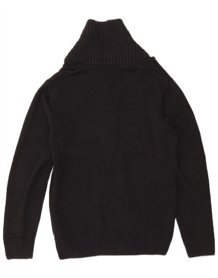 Maglione cardigan da uomo CHAPS piccolo cotone Fair Isle nero