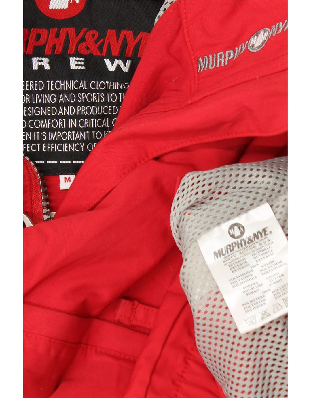 Giacca antipioggia da donna Murphy & Nye UK 14 rosso medio in poliammide