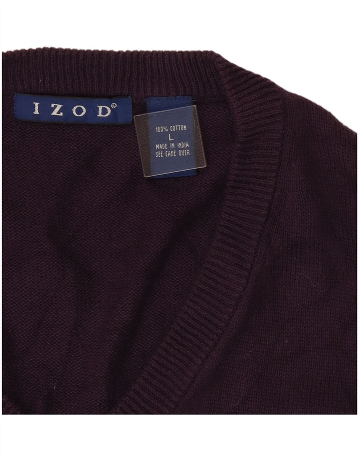 Canottiera da uomo Izod grande in cotone viola