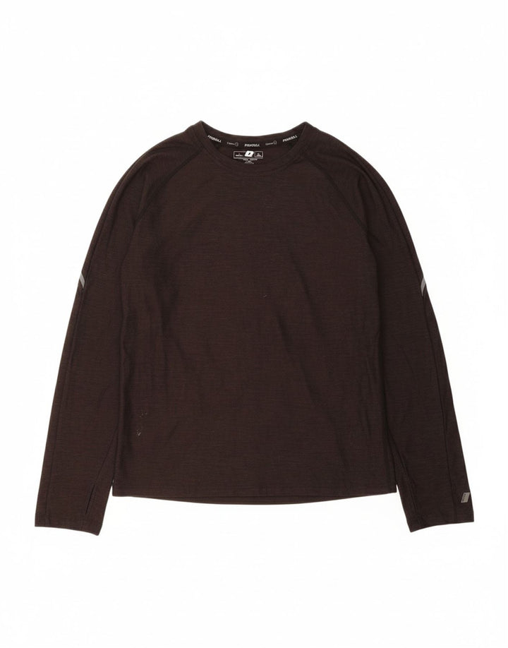 RUSSELL ATHLETIC Boys Top Long Sleeve 14-15 Years XL Black Polyester