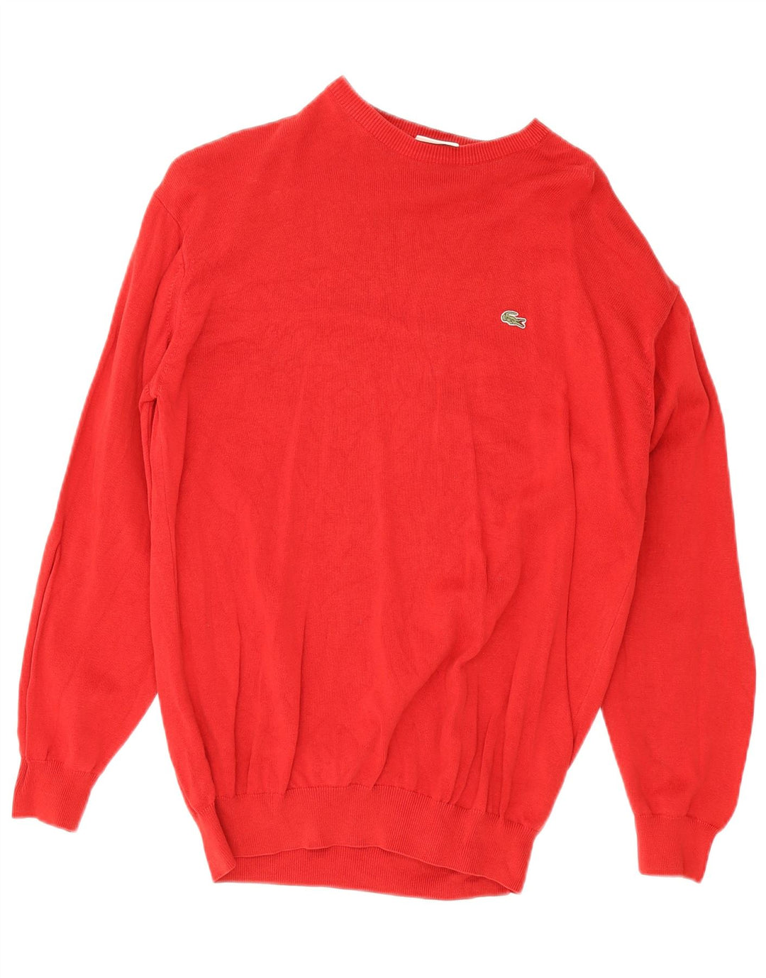 Maglione maglione girocollo da uomo Lacoste taglia 4 cotone rosso medio