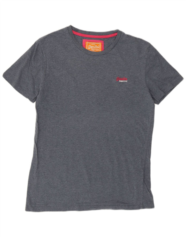 T-shirt da uomo SUPERDRY Top piccola in cotone blu navy