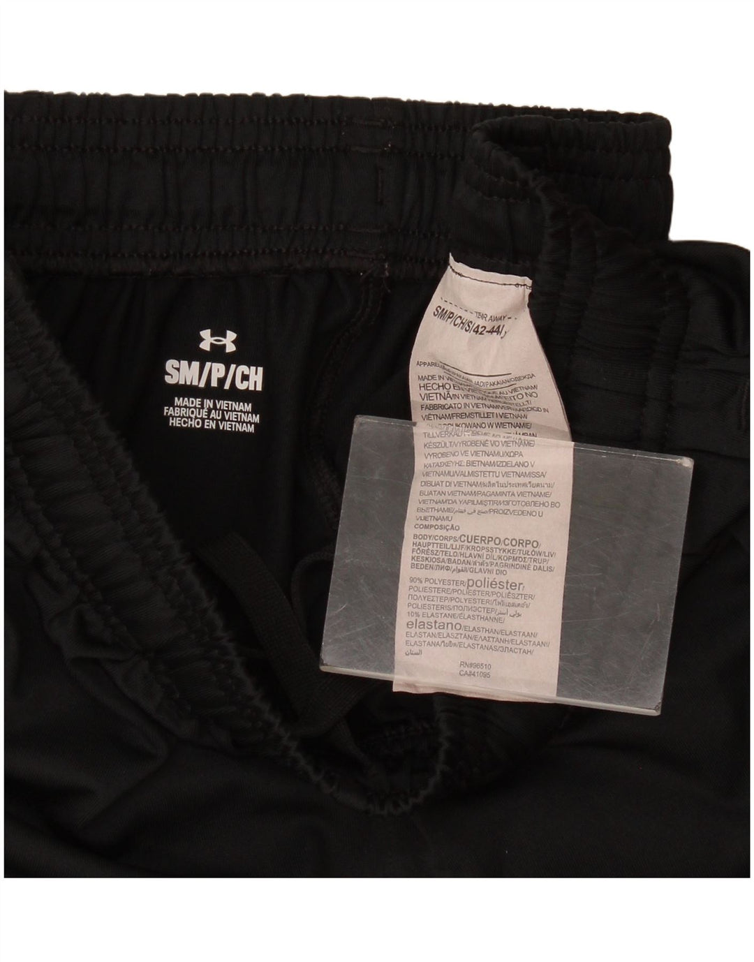 Pantaloni da tuta da uomo Under Armour piccoli in poliestere nero