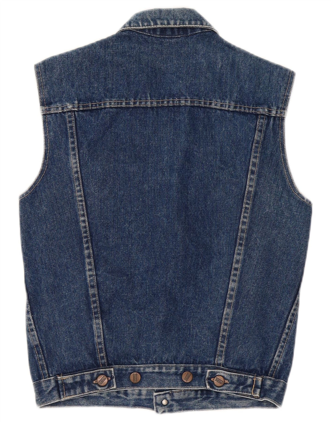 Gilet in denim da uomo uniforme UK 36 piccolo blu