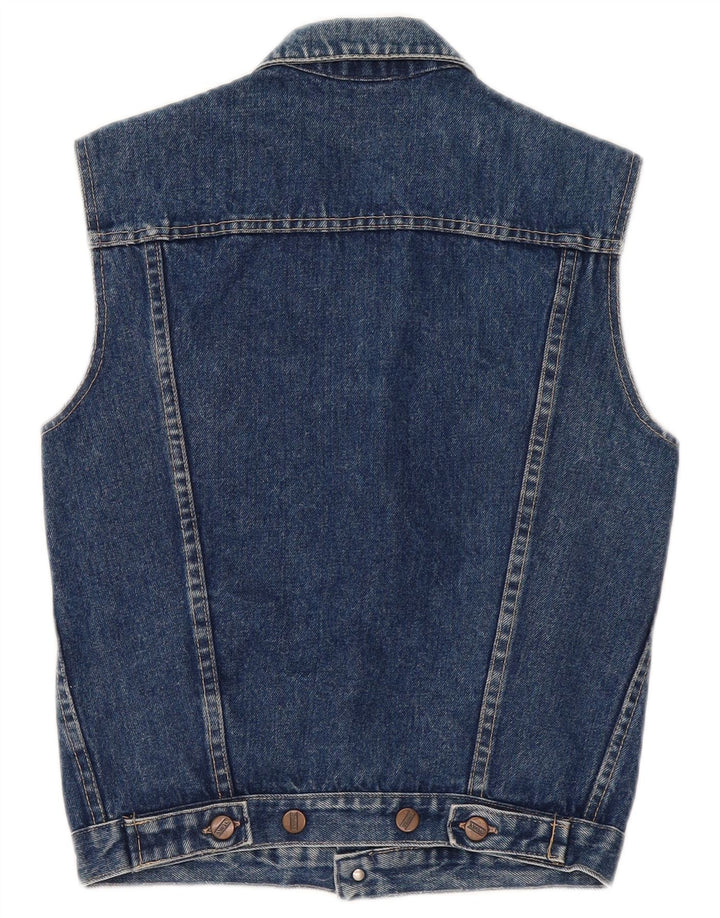 Gilet in denim da uomo uniforme UK 36 piccolo blu