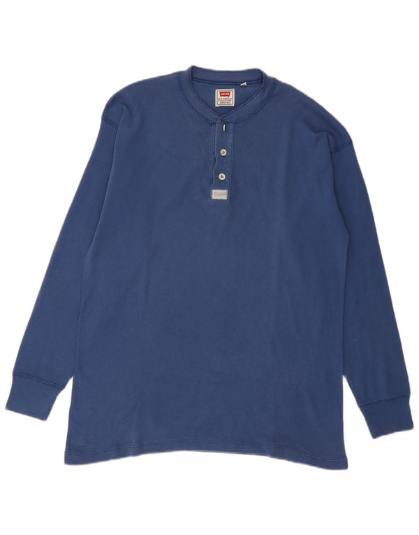 Levi's Maglia da uomo a maniche lunghe XL in cotone blu