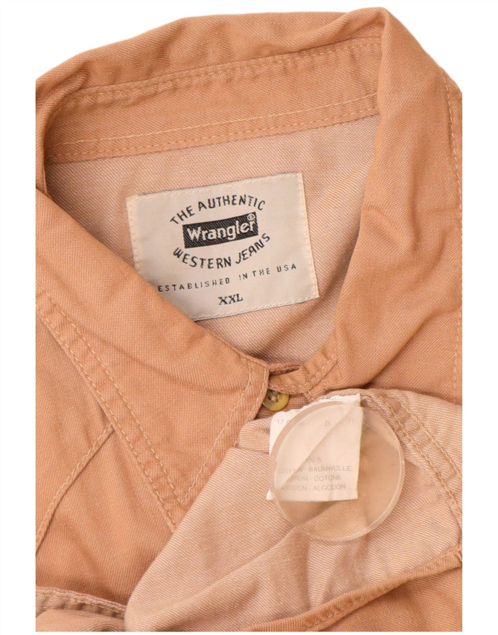 Camicia da uomo Wrangler 2XL cotone beige