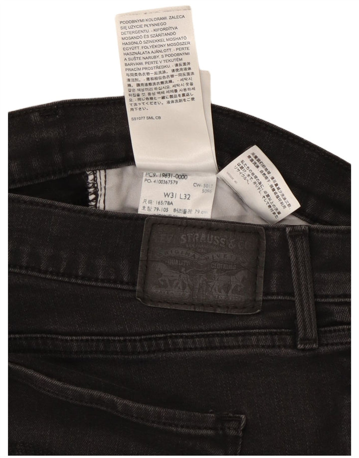 Jeans dritti da donna Levi's W31 L32 cotone nero