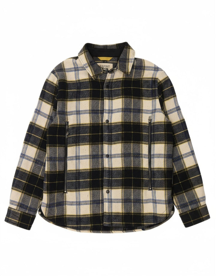 ESPRIT Mens Lumberjack Flannel Shirt XL Navy Blue Check Polyester